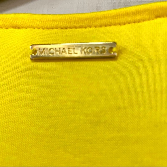 Michael Kors Yellow Double Layer Front V Neck Hi Low Tank Top Sz S - Picture 8 of 8